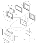 DOOR (LOWER) Diagram and Parts List for MGR6875ADB  Maytag Range