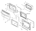 DOOR (LOWER - STL) Diagram and Parts List for MER6755AAS  Maytag Range