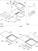 DELI, SHELVES, CRISPER ASSY Diagram and Parts List for SZD26VL P1315207W L Amana Refrigerator