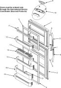 DOORS Diagram and Parts List for GT8202PEKW  Maytag Refrigerator