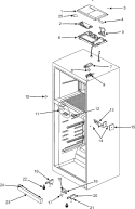 CABINET Diagram and Parts List for GT8202PEKW  Maytag Refrigerator