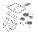 CONTROL PANEL / TOP ASY Diagram and Parts List for JES9900BAS  Jenn-Air Range