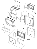 DOOR (PRO) Diagram and Parts List for JJW9830DDP  Jenn-Air Wall Oven