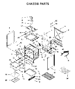 Chassis parts Diagram and Parts List for MGS8800FZ1  Maytag Range