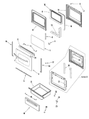 DOOR / DRAWER Diagram and Parts List for AER5722BAQ  Amana Range