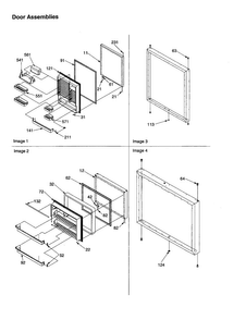 Door Assemblies Diagram and Parts List for BC21VL-P1325004WL  Amana Refrigerator