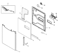 DOOR Diagram and Parts List for MDC4650AWB  Maytag Dishwasher