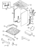 CABINET & FAUCET COUPLER ASSY. Diagram and Parts List for MDC4650AWB  Maytag Dishwasher