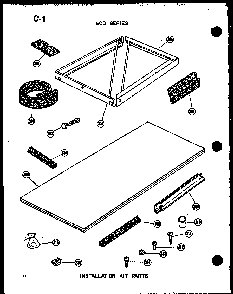 Installation Kit Parts Diagram and Parts List for 619-3P P54720-45R Amana Air Conditioner