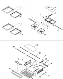REFRIGERATOR SHELVING Diagram and Parts List for AFB2534FES AFB2534FES0 Amana Refrigerator