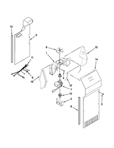 Air Flow Parts Diagram and Parts List for MSF25D4XAB00  Maytag Refrigerator