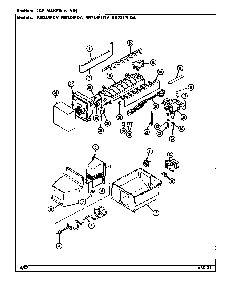 Ice Maker & Bin Diagram and Parts List for RB234PLDV DG90A Magic Chef Refrigerator