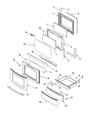 DOOR / DRAWER (SER PRE 11) Diagram and Parts List for JES8750BAF  Jenn-Air Range