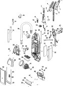 UPPER ASSEMBLY Diagram and Parts List for U6420900  Hoover Upright Vacuum