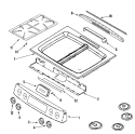 CONTROL PANEL / TOP ASSEMBLY Diagram and Parts List for JGS8850BDS  Jenn-Air Range