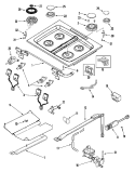 GAS CONTROLS Diagram and Parts List for JGS8850BDS  Jenn-Air Range