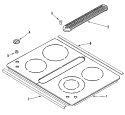 TOP ASSEMBLY Diagram and Parts List for JED8430BDF  Jenn-Air Cooktop
