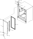 LEFT REFRIGERATOR DOOR Diagram and Parts List for RY4951 RY4951000W0 Gaggenau Refrigerator