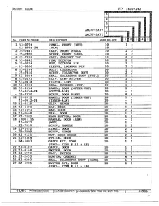 Door Page 2 Diagram and Parts List for LNC7749A77  Maytag Dryer
