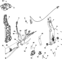 Lower Handle Diagram and Parts List for F7410900  Hoover Upright Vacuum