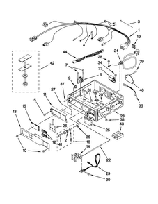 Control Panel And Separator Parts Diagram and Parts List for MLG24PDAXW2  Maytag Dryer
