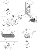 EVAPORATOR AREA & ROLLERS Diagram and Parts List for ABB2522FEB  Amana Refrigerator