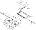 CRISPER ASSEMBLY Diagram and Parts List for JFD2589KEP  Jenn-Air Refrigerator