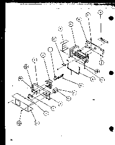 Ice Bucket And Ice Maker Diagram and Parts List for SZDE27KPL-P1110603WL  Amana Refrigerator