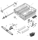 TRACK & RACK ASSEMBLY (UPR) Diagram and Parts List for MDB9601AWW  Maytag Dishwasher