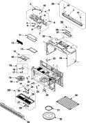 BODY / CAVITY / ELEMENTS Diagram and Parts List for SMH7175WE  Maytag Microwave