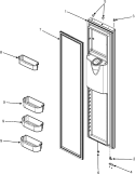 FREEZER DOOR Diagram and Parts List for MSD2652KES  Maytag Refrigerator