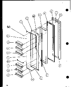 Section 10 Diagram and Parts List for SL22JB-P1116006W  Amana Refrigerator