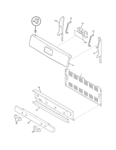 Backguard Diagram and Parts List for CRG3150LSB  Crosley Range