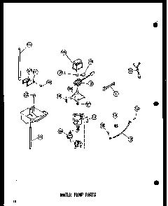 Water Pump Parts Diagram and Parts List for EIM5-H-P60119-2W  Amana Ice Maker