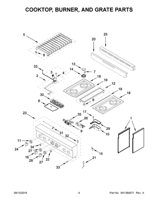 Part Location Diagram of W11397970 Whirlpool KNOB