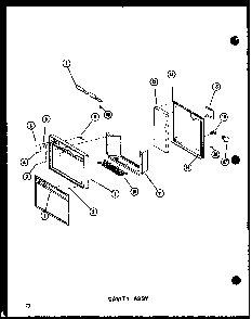 Cavity Assy Diagram and Parts List for SRI19E-L-P74100-5WL  Amana Refrigerator