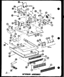 INTERIOR ASSY Diagram and Parts List for RC10S P7382904M Admiral Microwave