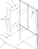 HANDLES Diagram and Parts List for MFD2561KES  Maytag Refrigerator