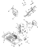 INTERNAL CONTROL / LATCH ASSY / BASE Diagram and Parts List for MS1040BB  Maytag Microwave