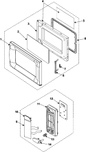 Part Location Diagram of DE64-00551A Samsung BUTTON-PUSH;0.8CUFT J-DE