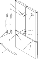 HANDLES (MFC2061HEB / W - SERIES 10) Diagram and Parts List for MFC2061HEB  Maytag Refrigerator