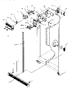 Refrigerator, Freezer Controls And Cabinet Parts Diagram and Parts List for SRI20S2E-P1190101WE  Amana Refrigerator