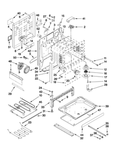 Chassis Parts Diagram and Parts List for MES5875BCF20  Maytag Range