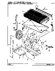 Unit Compartment & System Diagram and Parts List for HRNT1716 BF34A Maytag Refrigerator