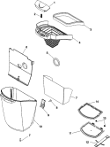 DIRT CUP ASSEMBLY Diagram and Parts List for U8361950  Hoover Upright Vacuum