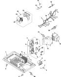 INTERNAL CONTROL / LATCH ASSY / BASE Diagram and Parts List for MW1135WB  Maytag Microwave
