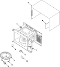 BODY / CAVITY / ELEMENTS Diagram and Parts List for ME1260SB  Magic Chef Microwave