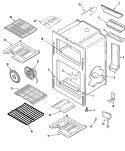 OVEN Diagram and Parts List for JGR8890ADP  Jenn-Air Range