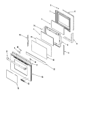 DOOR (LOWER) Diagram and Parts List for JGR8890ADP  Jenn-Air Range