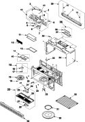 BODY / CAVITY / ELEMENTS Diagram and Parts List for SMH7175BE  Maytag Microwave
